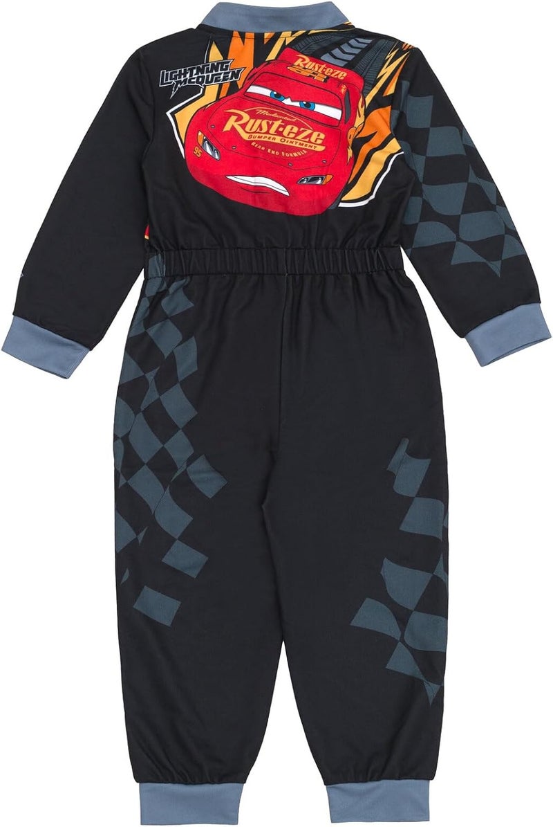 Disney Cars French Terry Racing Zip Up Coverall Toddler to Big Kid Sizes (2T - 10-12) - Image 3